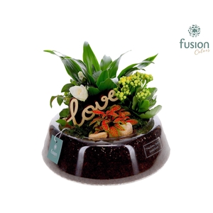 Green Bottle Christel Large Love met arrangement