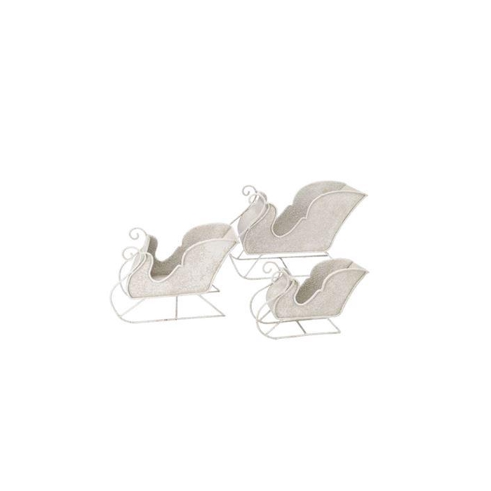 <h4>Kaya White Sleigh S/3 40x16x26/29x13x20/24x9x15cm</h4>