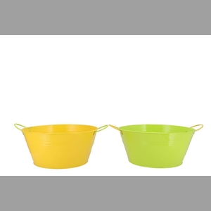 Zinc Basic Yellow/green Ears Bowl 30x14cm Nm