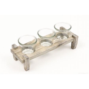 HOUT REK 3 GLAS