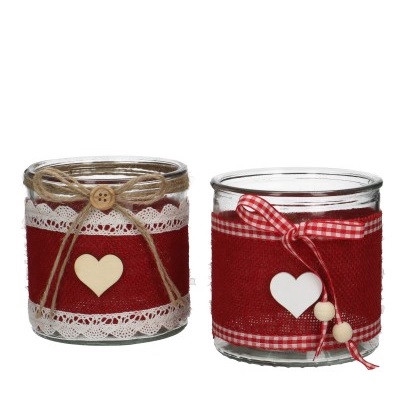 <h4>Liefde Glas Pot Hart d12*12cm ass.</h4>