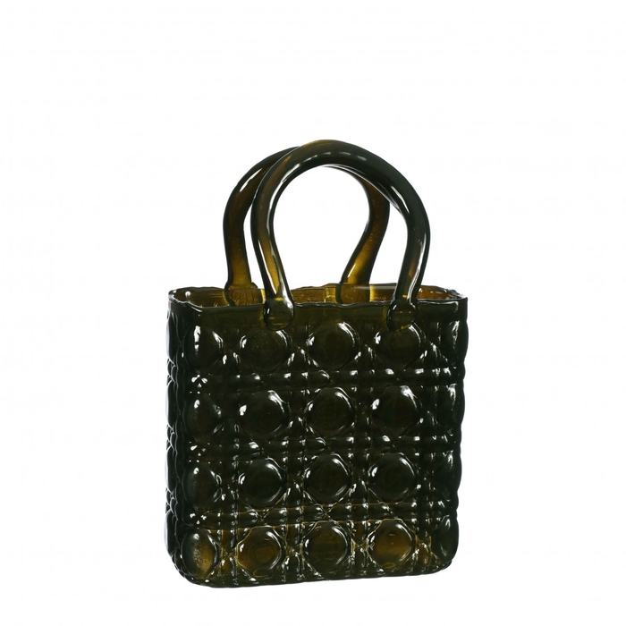 <h4>Glas Handbag vaas Elysee 14*9.5*22cm</h4>