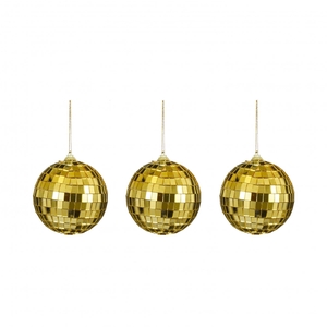 Kerstbal Spiegelbal 80mm x3