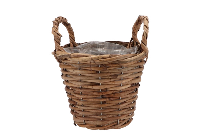 <h4>Rattan Basket Pot Round +ears 17x14cm Nm</h4>