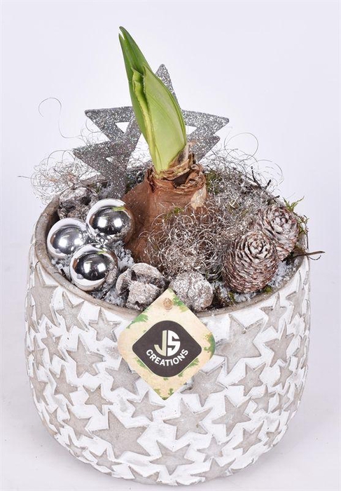 <h4>Cement pot ster 18cm</h4>