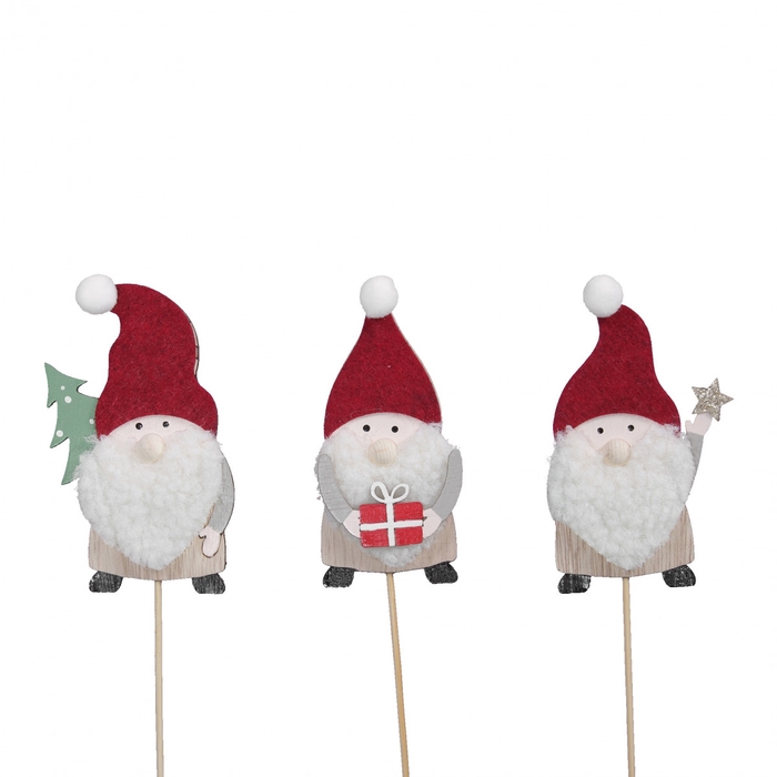 <h4>Kerst bijsteker 20cm Kerstman 10.5cm ass.</h4>