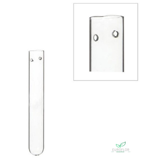 TEST TUBE GLASS D3 H.20CM W. 2 HOLES 6PCS