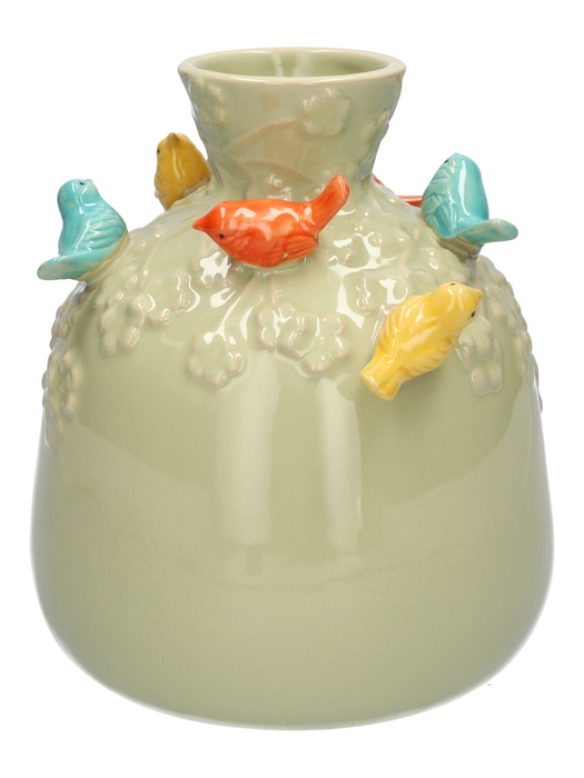 <h4>DF03-666783700 - Bottle Birds d8/19xh22.5 green</h4>
