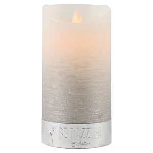 DF12-BD-20431 - Magic fl candle 75x150mm silver/white