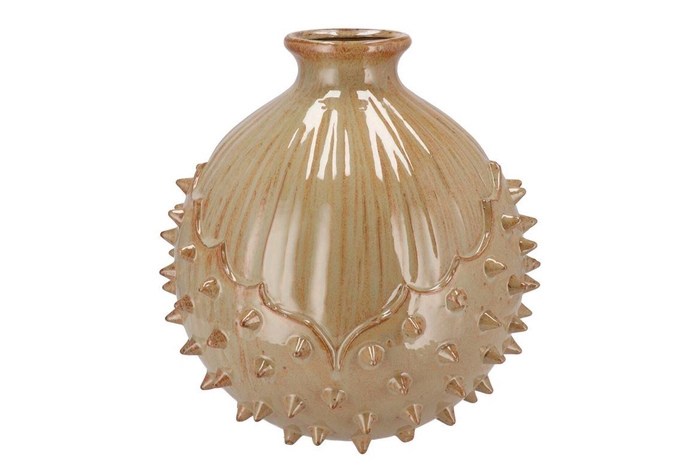 <h4>Mika Caramel Vase Chestnut 36x36x37cm</h4>