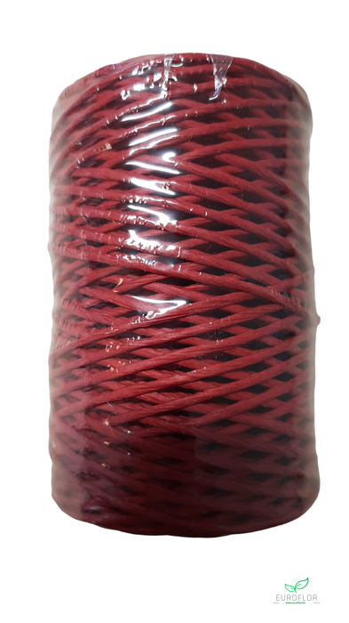 PAPER ROPE WIRED RED 2MM 50M