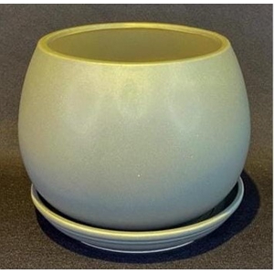 VASO DE CERÂMICA COM PRATO COLADO 007058 IMP