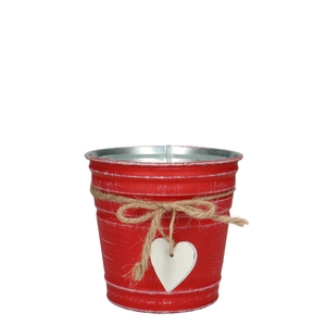 Valentine Zinc Love pot d13*12cm