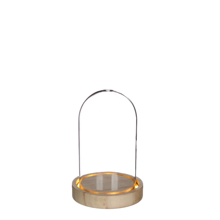 <h4>Glas LED stolp d10*15.5cm incl.batt.</h4>