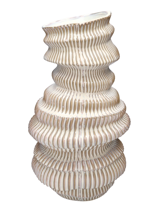 <h4>DF03-741311900 - Vase Anillos d14/21.5xh38 white</h4>