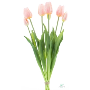 SILK FLOWERS - TULIP CLASSIC BUNDLE SALLYX7 PINK 47CM