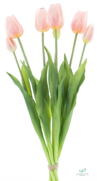 SILK FLOWERS - TULIP CLASSIC BUNDLE SALLYX7 PINK 47CM