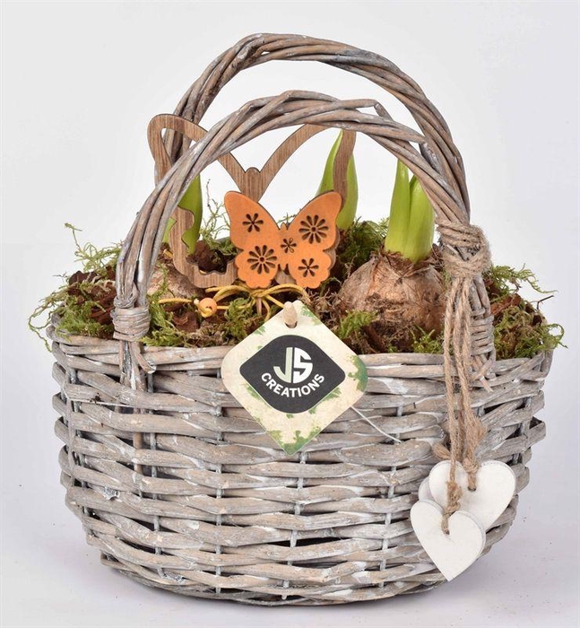 <h4>Wilg tasje grijs 24.5x15cm</h4>