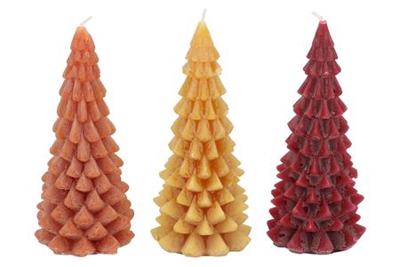 <h4>Frosty Autumn Spices Mix X-mas Tree Candle 9x20cm</h4>