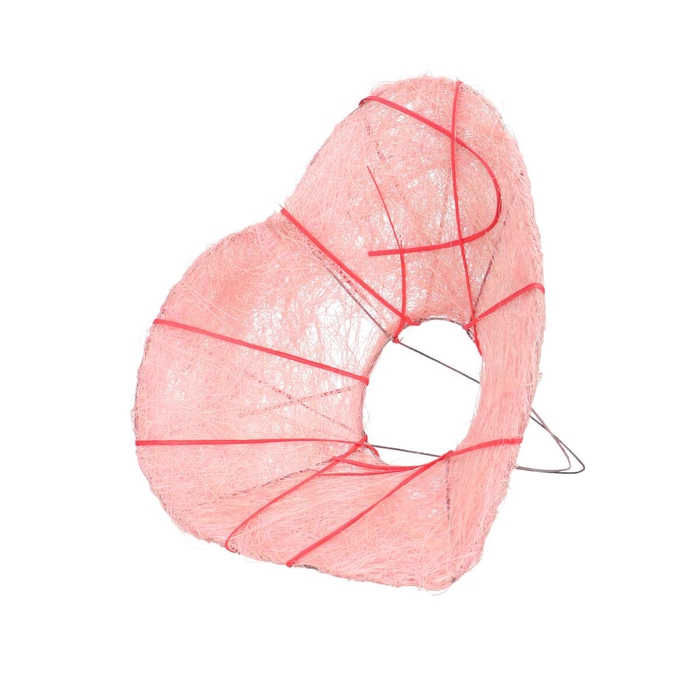 Valentine Bouquetholder heart sisal 25cm