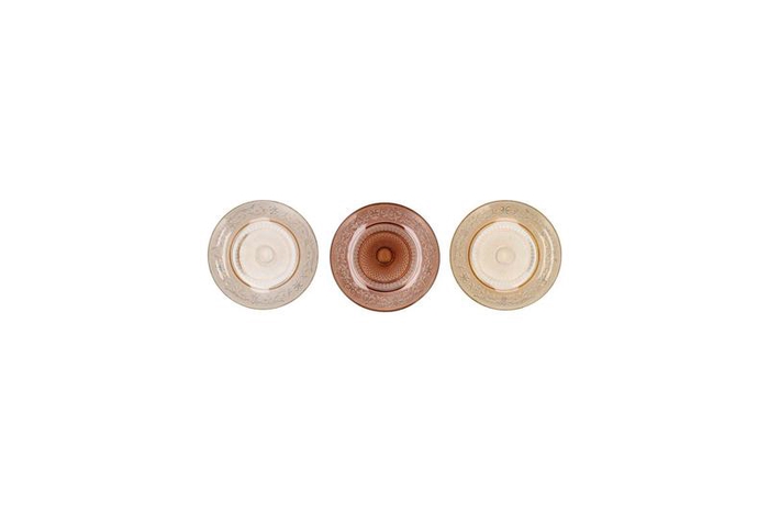 <h4>Dayah Warm Sand Mix Glass Plate 15x2cm Ass P/1</h4>