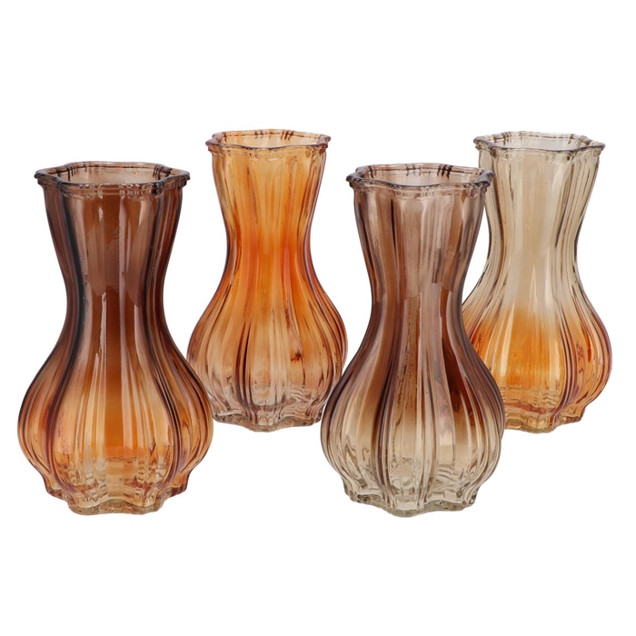 <h4>Bicolore Earthy Terra Garlic Vase Ass 13x20cm</h4>