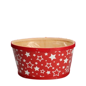 Christmas Wood Stars tray 22*18*11cm