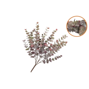 Silk Eucalyptus Purple Bush 53cm