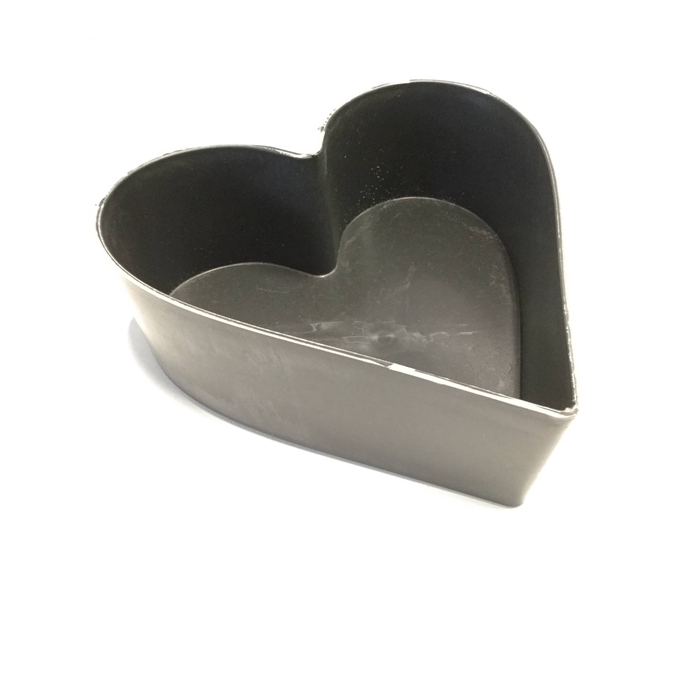 <h4>PLASTIC FLOWERPOT HEART BASIC GREY 20*21*7</h4>