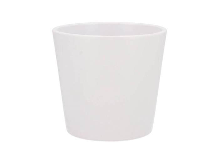 <h4>Ceramic White Matt Pot Orchid 14cm</h4>