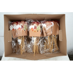 Pick Christmas Envelope 9,8x8cm+12cm stick 24pce/bag