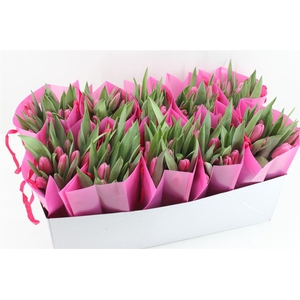 Boeket Tulp In Tas (roze)