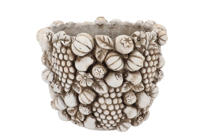 <h4>Concrete Fruit Pot Round 25x25x19cm</h4>