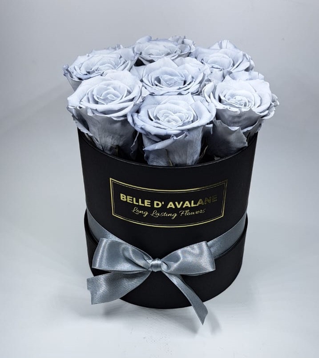 Box rd 15cm zwart-lgrijs