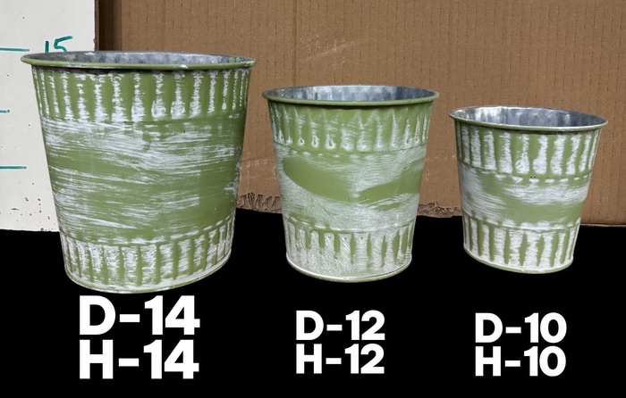 <h4>POT ZINC VERT (LOT DE 3 TAILLES)</h4>