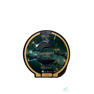 LED COMPACT LIGHTS 8 FUNCTIE TWINKEL EFFECT BUITEN ZWART/SOFTGOLD 3000CM