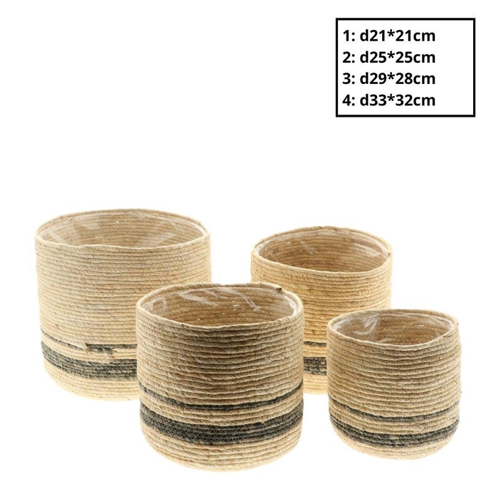 <h4>Manden sets Finn pot S/4 d33*32cm</h4>