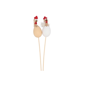 Easter Stick Fluffy Chicken Natural Ass P/1 50x4cm