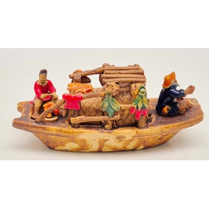 chinese boat ( glazed,), height 8 cm, box 5 pcs.