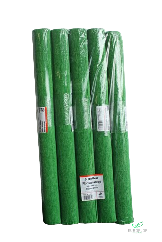 FLORISTENCREPE 50CM*2,5M TROPIC GREEN 5 ROLLEN