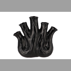 Aglio Black Vase Oval 36x17x33cm