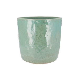 Iron Stone Aqua Green Pot 24x24x23cm