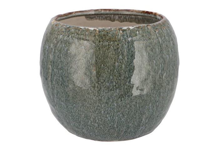<h4>Iron Stone Blue Ball Pot 24x24x16cm Nm</h4>
