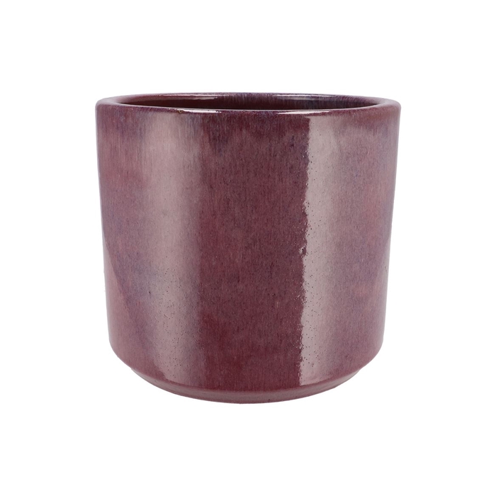 <h4>Javea Cilinder Pot Glazed Pink 26x23cm</h4>