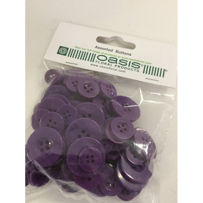 <h4>BUTTONS ASSORTED 3SIZES PURPLE</h4>