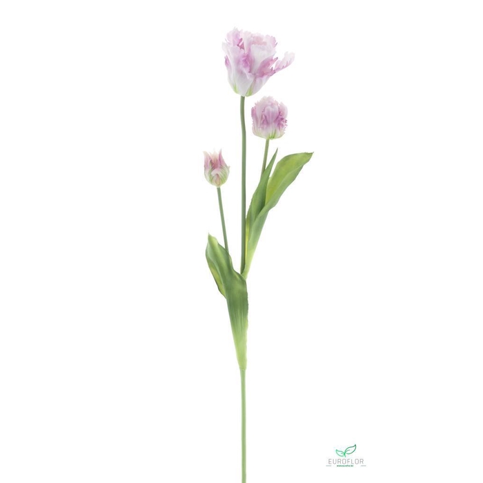 <h4>SILK FLOWERS - PARROT TULIP SPRAY SALLY LAVENDER 71CM</h4>