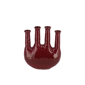 Inga Jahra Purple Vase Oval Tube Active Glaze 23x10x27cm Nm