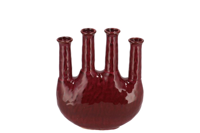 <h4>Inga Jahra Purple Vase Oval Tube Active Glaze 23x10x27cm</h4>