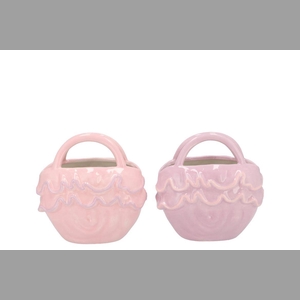 Yfke Dreamy Light Pink/purple Vase Bag Ruffle Ass 20x13x20nm