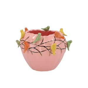 Bird Pot Pink 19x19x15cm